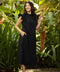 Frilled Linen Side Pocket Dress